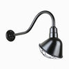 10" Gooseneck Light Angle Shade, QSNHL-A Arm (Choose Finish and Accessory Options) Outdoor Hi-Lite Black Wire Guard 