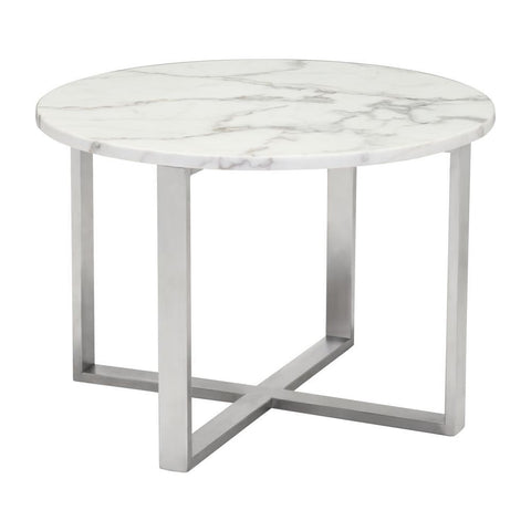 Globe End Table Stone & Ss Furniture Zuo 
