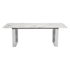 Atlas Coffee Table Stone & Brushed Stainless Steel Furniture Zuo 