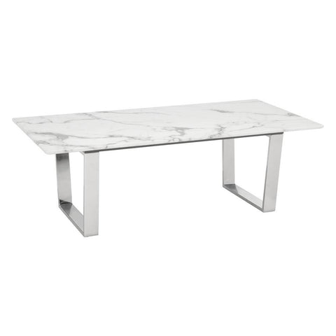 Atlas Coffee Table Stone & Brushed Stainless Steel