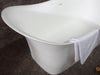 74" White Solid Surface Smooth Resin Soaking Slipper Bathtub Bathtub Alfi 
