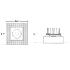4" Multiple Trimless: Single Head