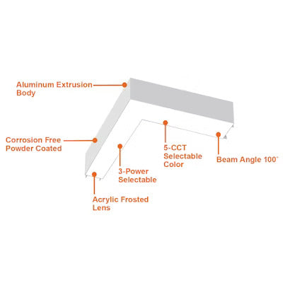 4' L-Shape  Downlight