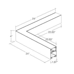 4' L-Shape  Downlight