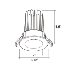 2" Smooth Downlight: SnapTrim-Line