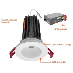 2" Smooth Downlight: SnapTrim-Line