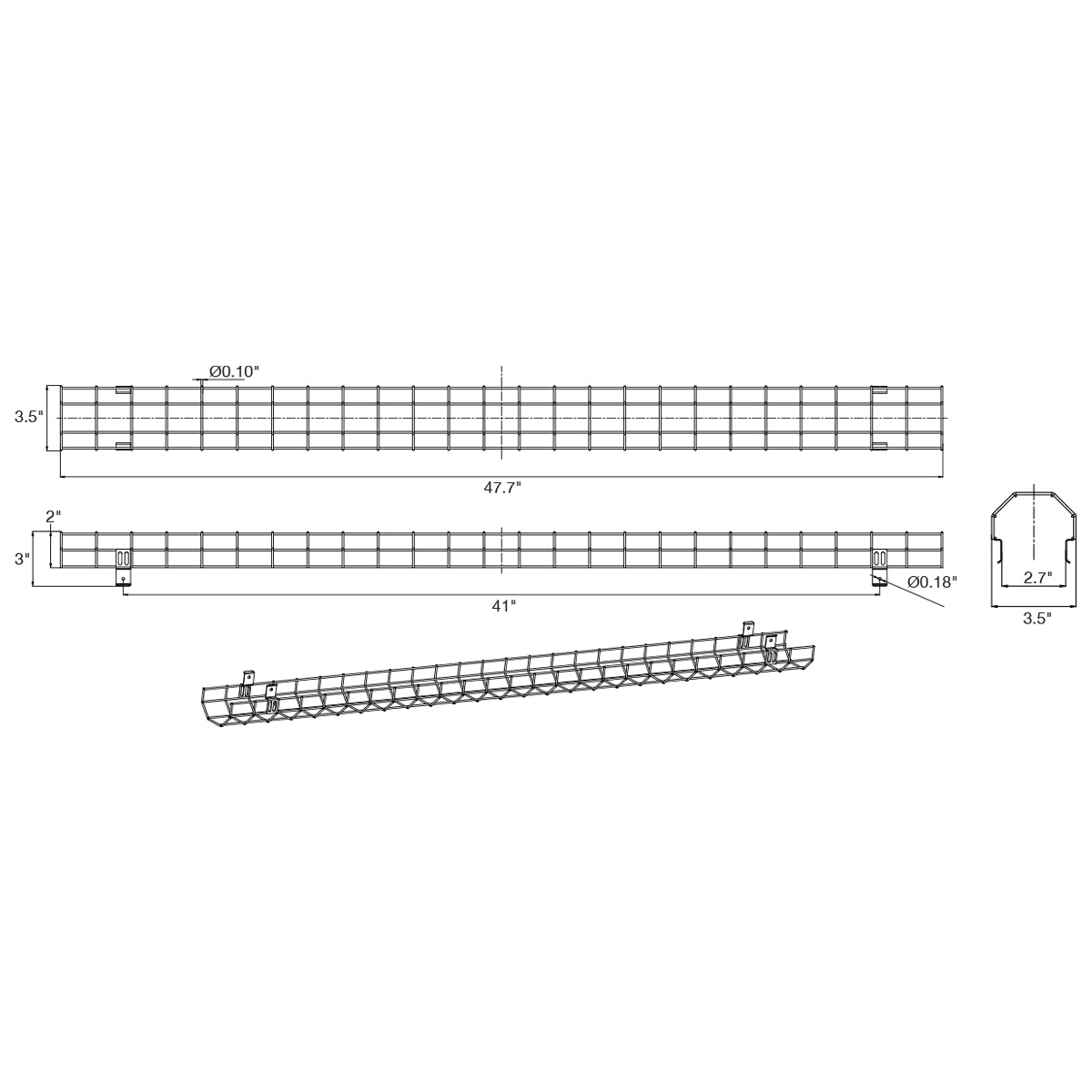 4ft Long Wire Guard for 4, 8ft RST