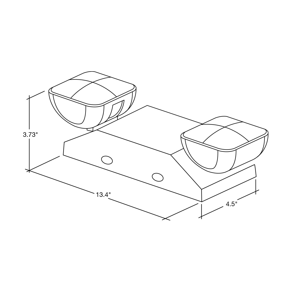 Emergency Bug Eye Double Headed Fixture High Output