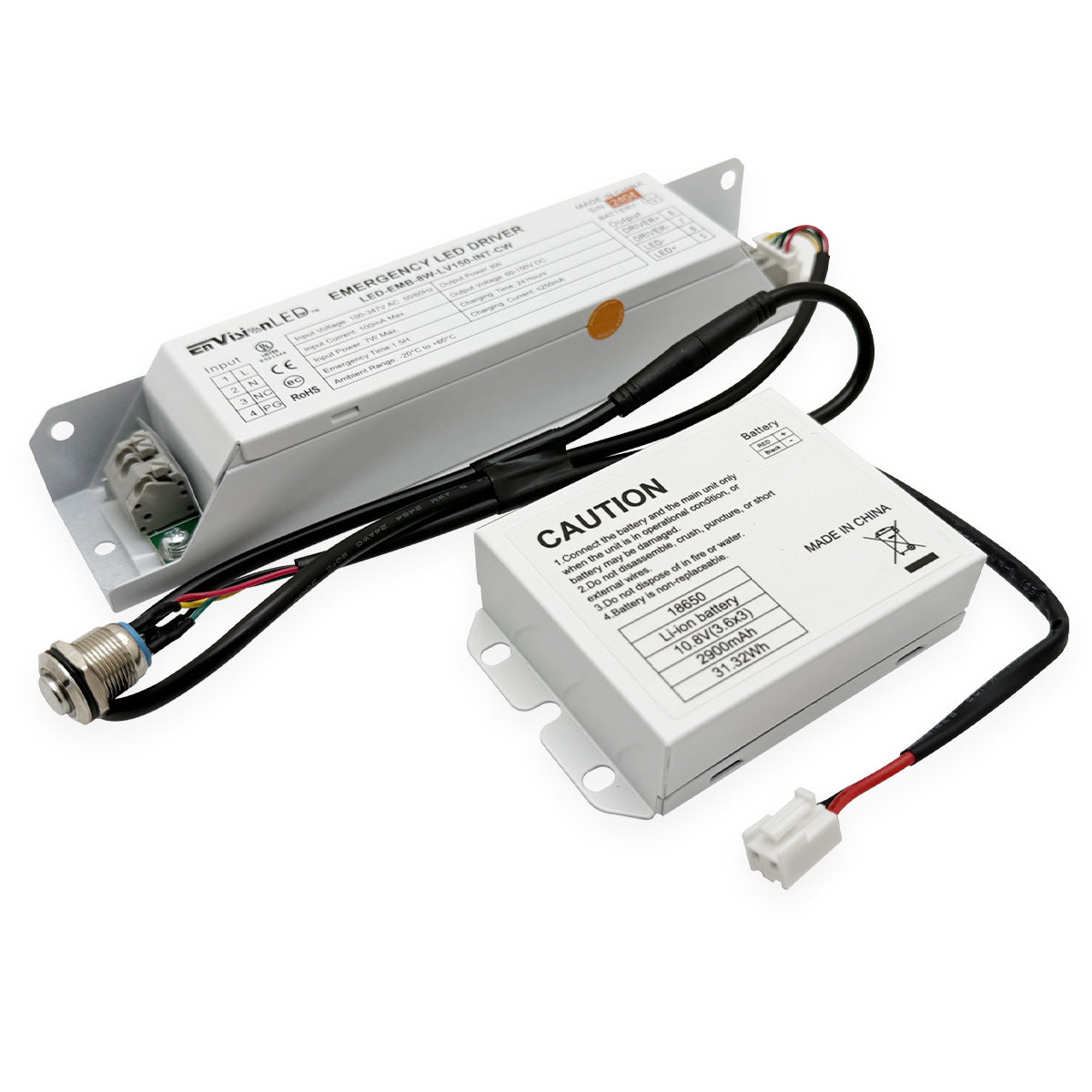 Emergency Backup: 60-150V DC for External Drivers w/ internal housing space (Wall Packs, Canopy, etc.) Cold Weather -4 to 122° F