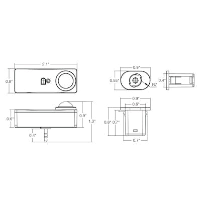 PIR Bi-Level + Daylight: Audio Jack Bluetooth EnVisionLS App