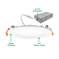 4" Round Slim Panel Wafer Downlight