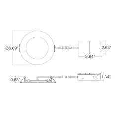 6" Round Slim Panel Wafer Downlight