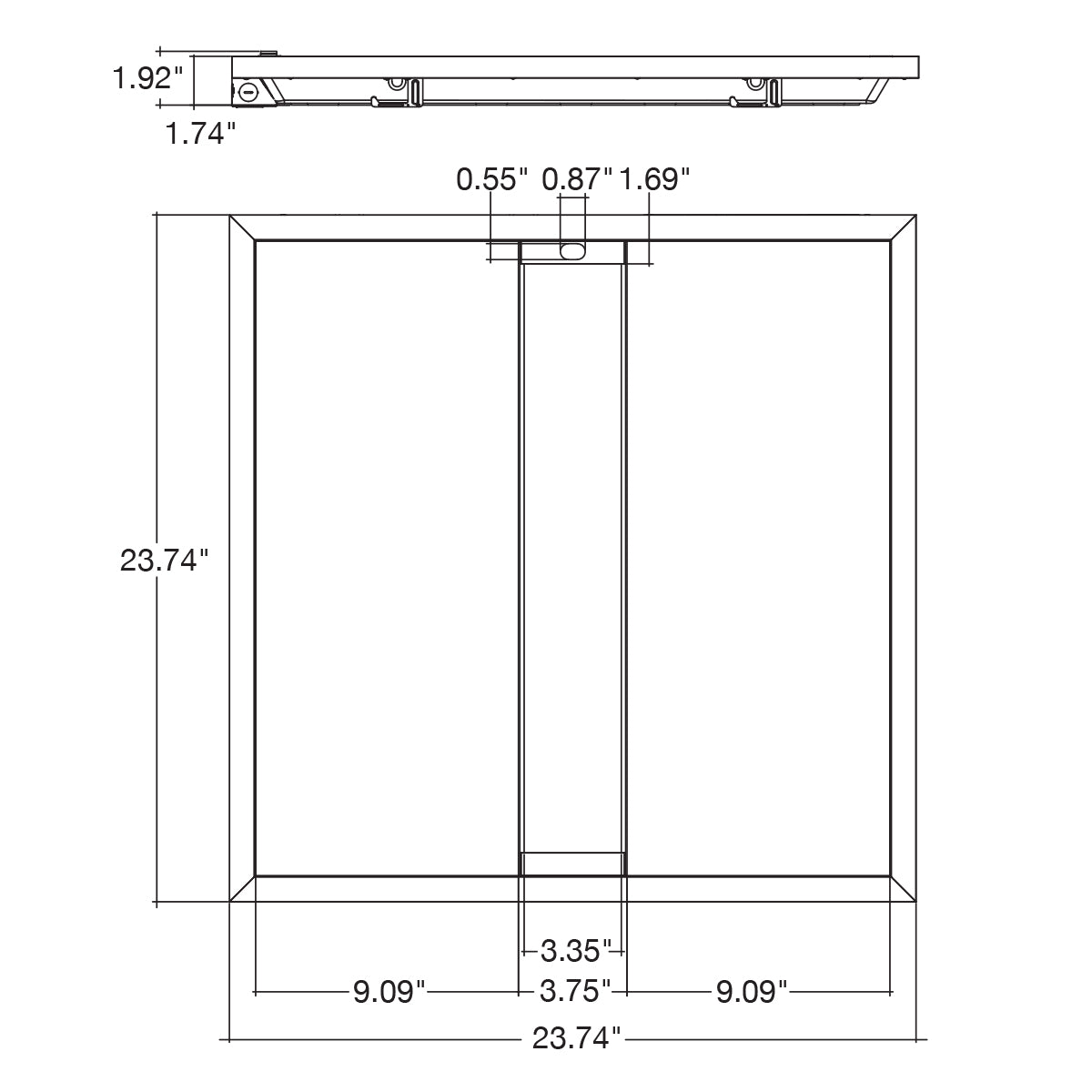2x2 Troffer: GLIDE-Line