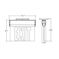 Emergency Exit Sign Red/Green Selectable Letters