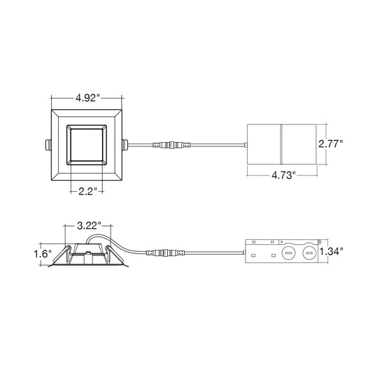 4" External J-Box: SQ-Line