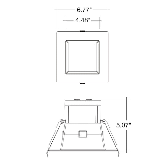 4" Square Commercial Downlight: CMD