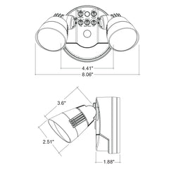 Security Light - Round Double Head PIR