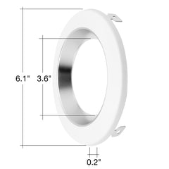 4" CMD: Clear-Specular Haze Reflector + White Trim