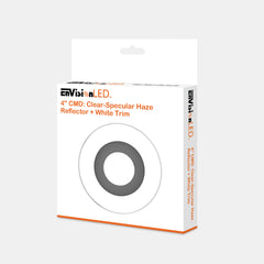 4" CMD: Clear-Specular Haze Reflector + White Trim