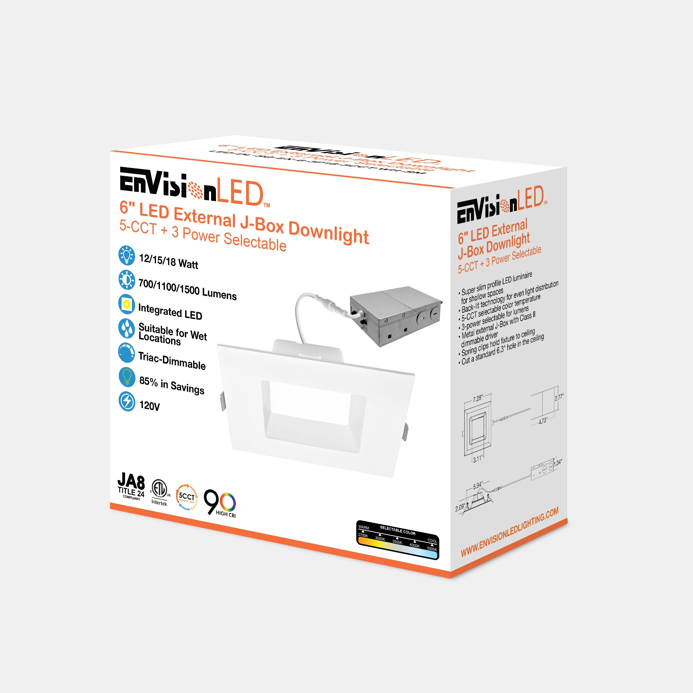 5/6" External J-Box: SQ-Line