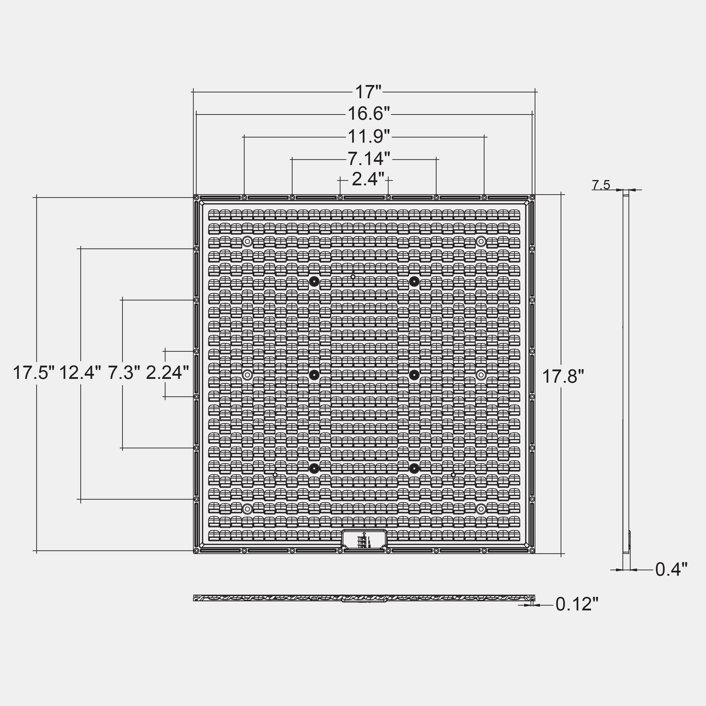 Area Light: OPTIC-Line (Selectable): Lens for Type I, II, III 5P450