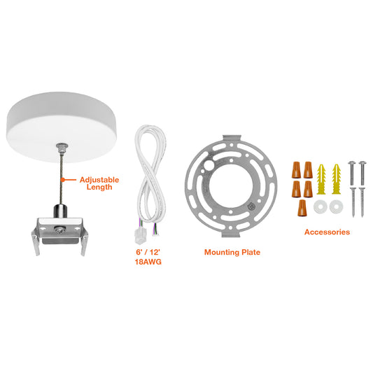 Suspension Kit: 6' Canopy Top 1 Wire (2 pcs)