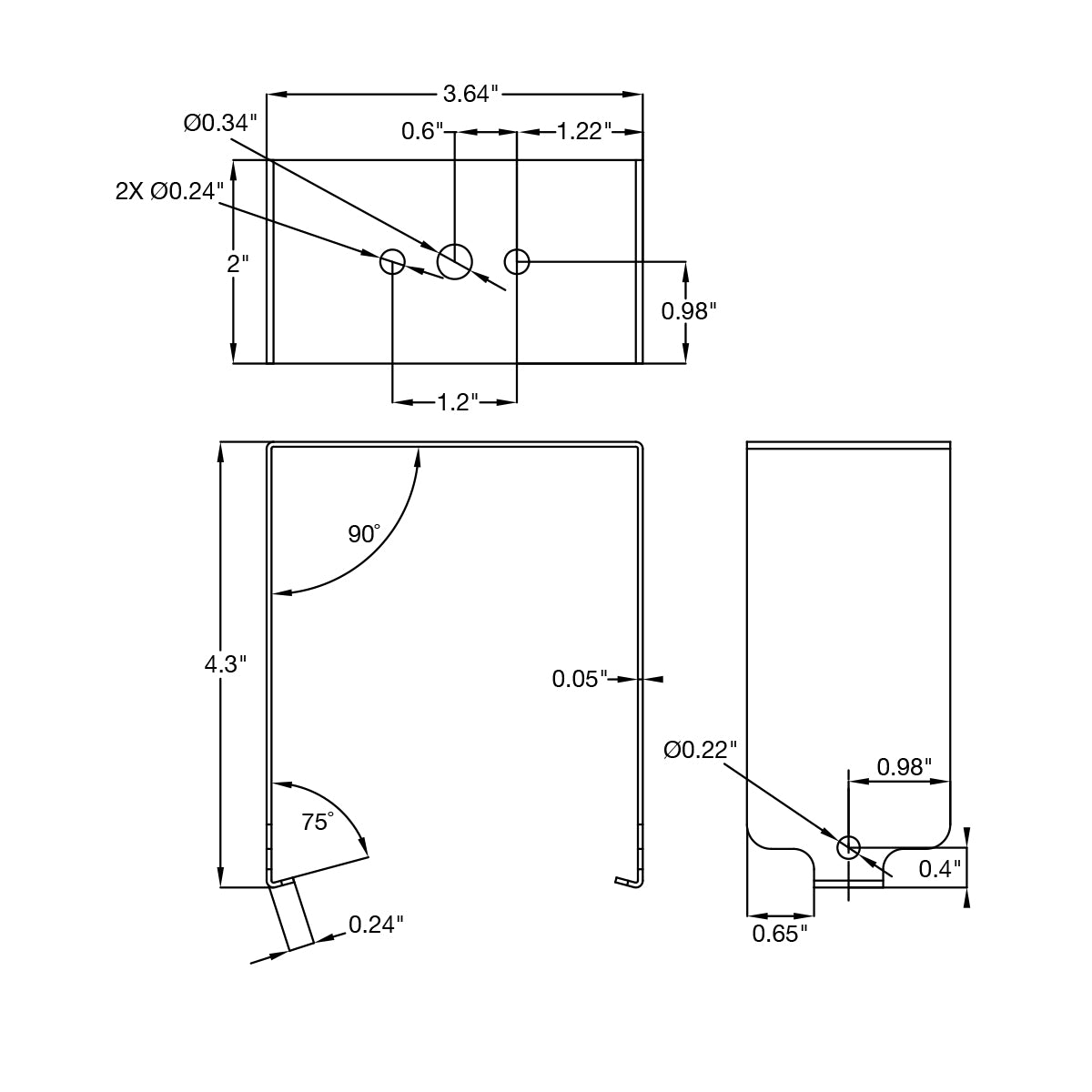 LHB: Surface mount bracket for OPT