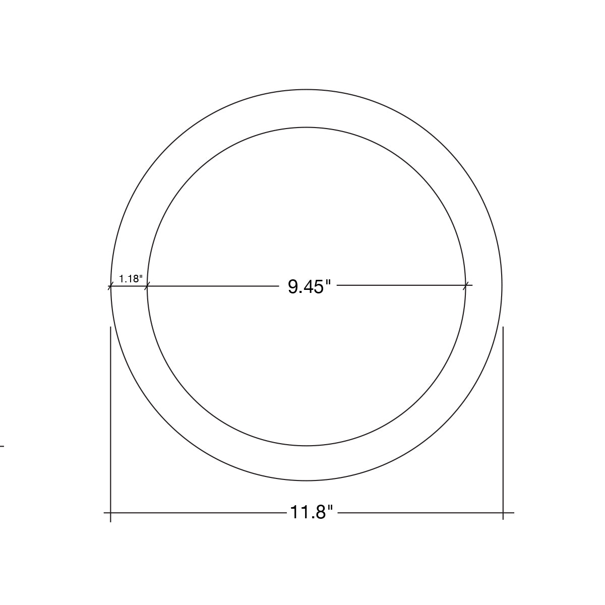 T9 12" Cicline Glass + PC Coating TRIPLE FIT Ballast, or AC Direct Single/Double (FROSTED LENS)