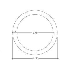 T9 12" Cicline Glass + PC Coating TRIPLE FIT Ballast, or AC Direct Single/Double (FROSTED LENS)