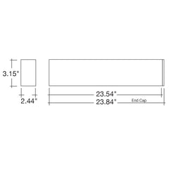 2' Architectural Linear Downlight T-Bar
