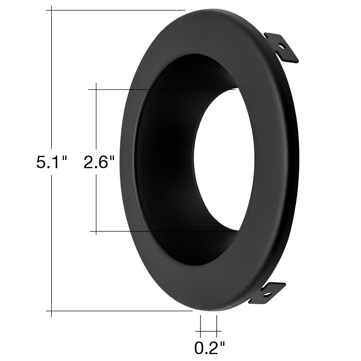 4" CMDEX : Black Reflector