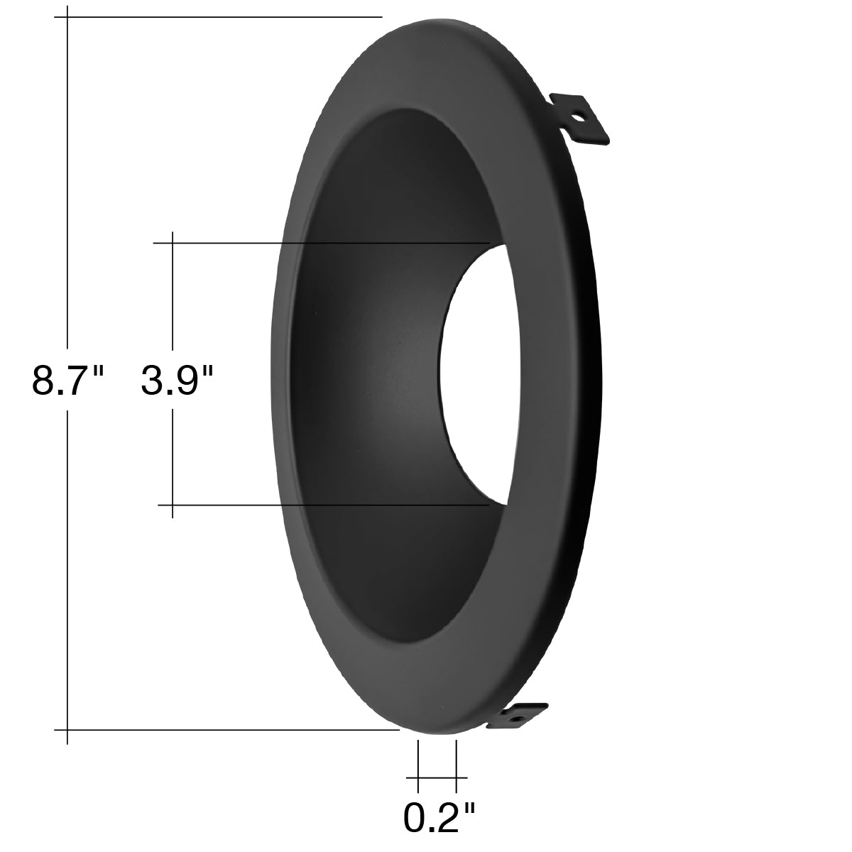 8" CMDEX: Black Reflector