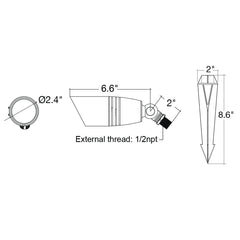 Landscape Bullet Light - MR-16: Style 3: Traditional