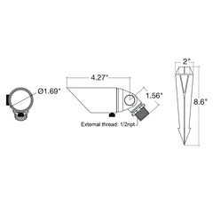 Landscape Bullet Light - MR-11: Style 1: Small