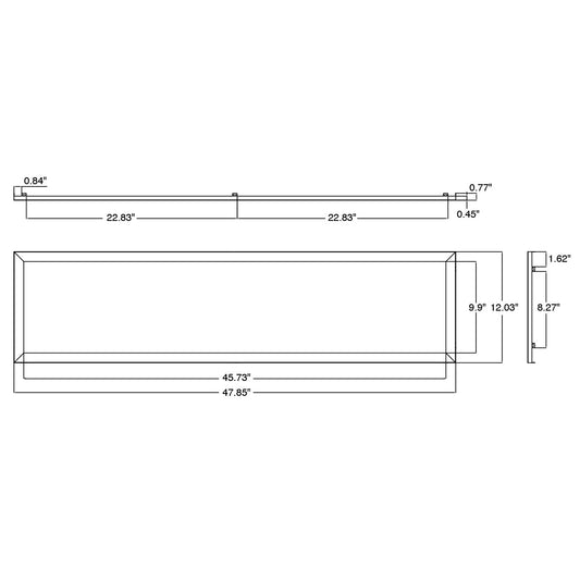 1x4 LED Panel: Backlit-Line Black Trim