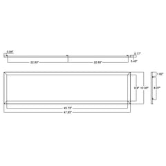 1x4 LED Panel: Backlit-Line Black Trim