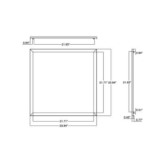 2x2 LED Panel: Backlit-Line Black Trim