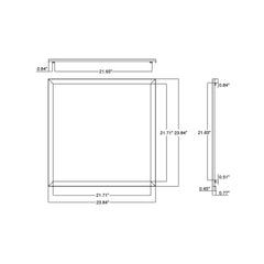 2x2 LED Panel: Backlit-Line Black Trim