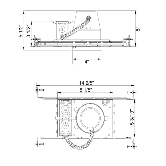 4" IC Rated Can: New Construction                 5-7 Day Lead Time