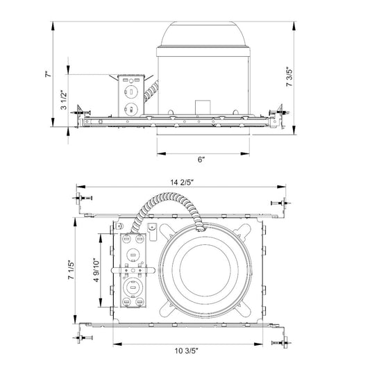 6" IC Rated Can: New Construction          5-7 Day Lead Time