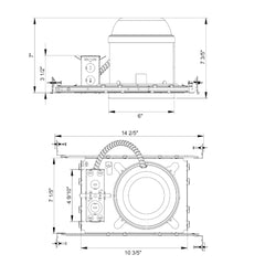 6" IC Rated Can: New Construction