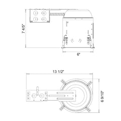 6" IC Rated Can: Retrofit