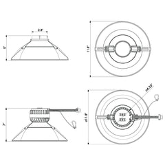 10" CADM: White Reflector + Trim