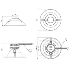 8" CADM: White Reflector + Trim