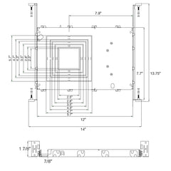 New Construction Plate: 1" 2 3.5" 4" 5" 6" Canless Downlights (Only for Trimless Squares)