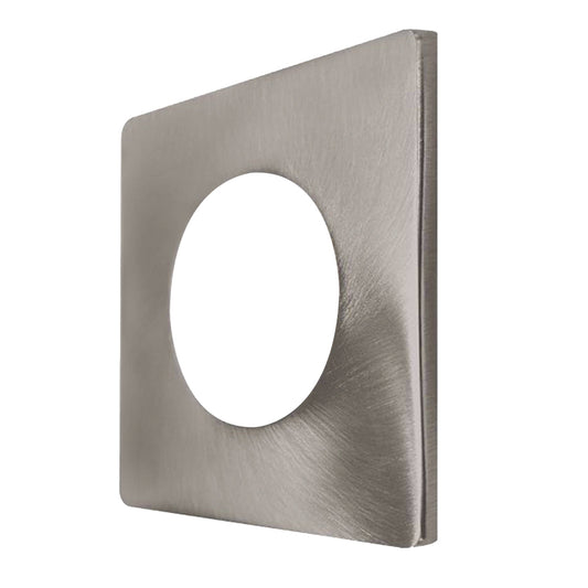 2" Brushed  Nickel Smooth Square Trim