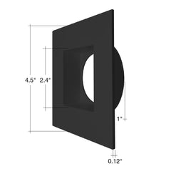 4" Regressed Gimbal Bronze/Black/White Square Trim