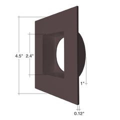 4" Regressed Gimbal Bronze/Black/White Square Trim