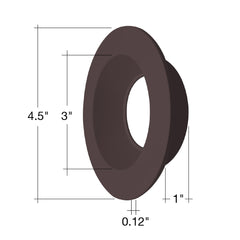 4" Regressed Gimbal Black/Bronze Round Trim