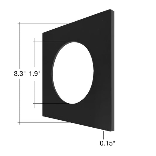 3" Gimbal Square Trim Black Finish